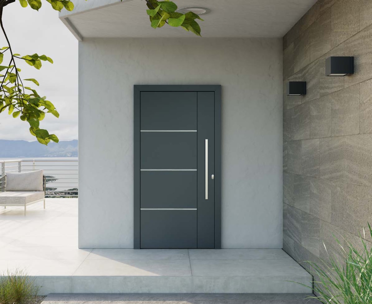Haustür der Linie Harmony an einem modernen Wohnhaus