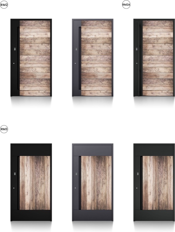 Haustürmodelle Rustical RM2, RM2A und RM3