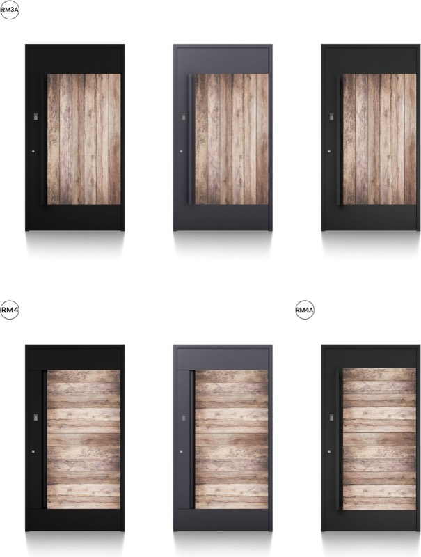Haustürmodelle Rustical RM3A, RM4 und RM4A
