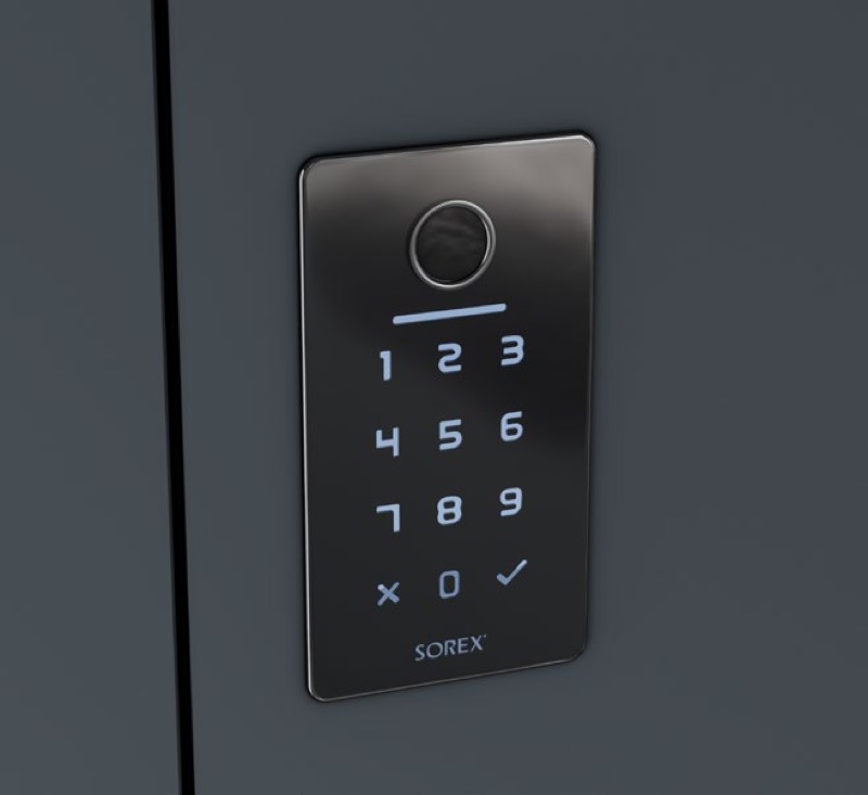 Zutrittssystem SOREX UNILOCK mit Fingerabdruckleser und Tastatur