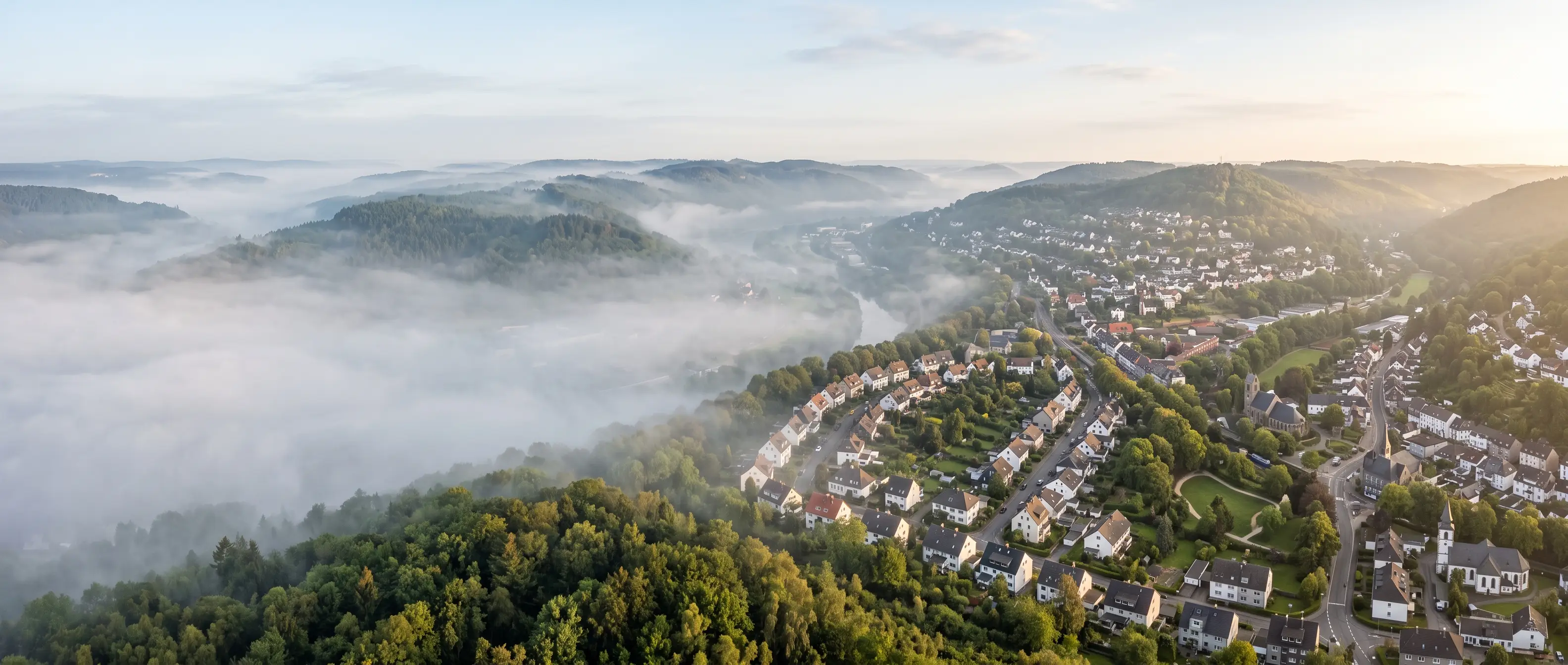 Wohngebiet in Hagen und Umgebung aus der Vogelperspektive